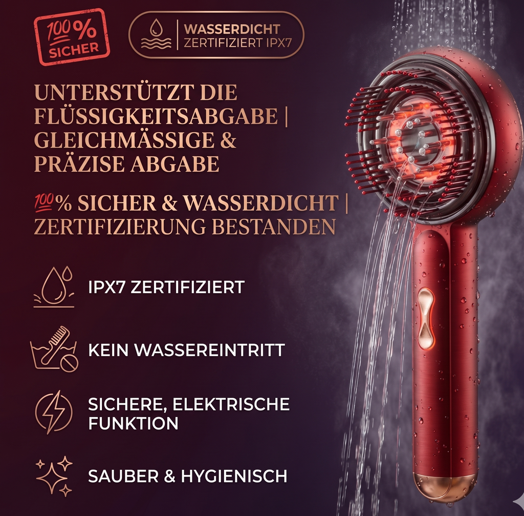 Golden Scalp – Rot-Licht Kopfhaut Massagekamm